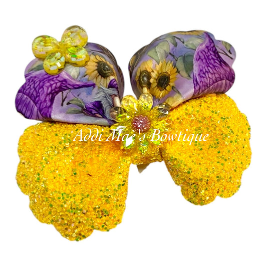 Gnome Sunflower 3.5” Bow