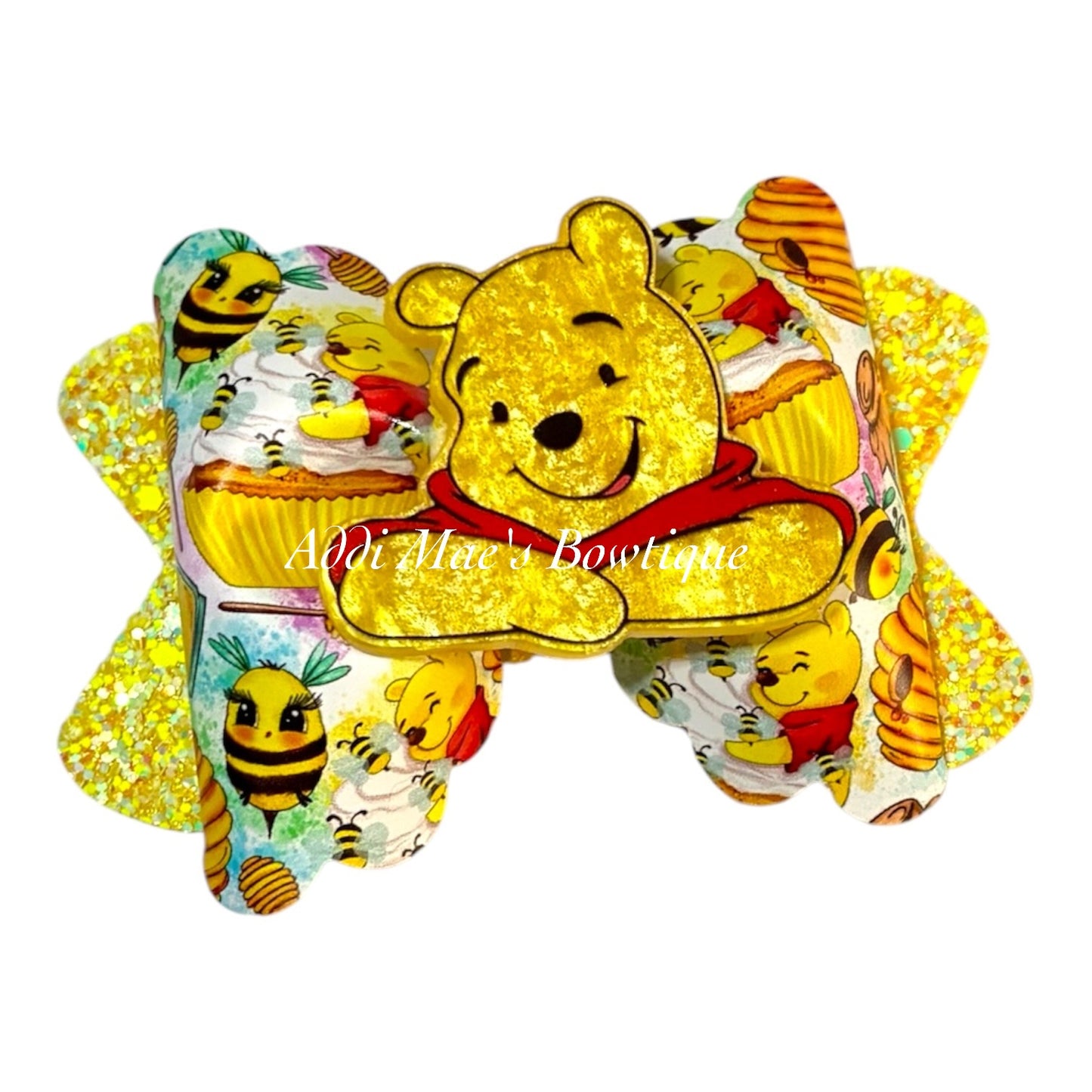 Yellow Bear Bees Bow