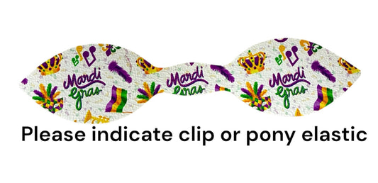 Mardi Gras Top Knot Pony / Clip
