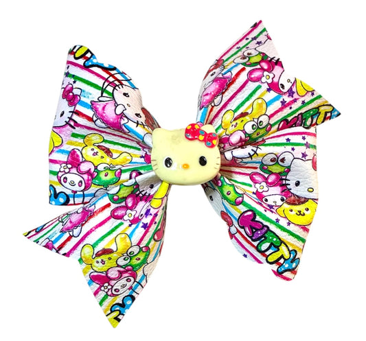 Kitty Stripes Bow