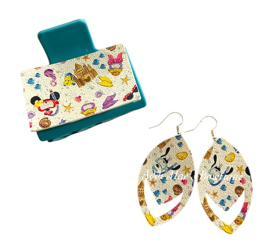 Scuba Mouse Friends Small Claw Clip Earring Set