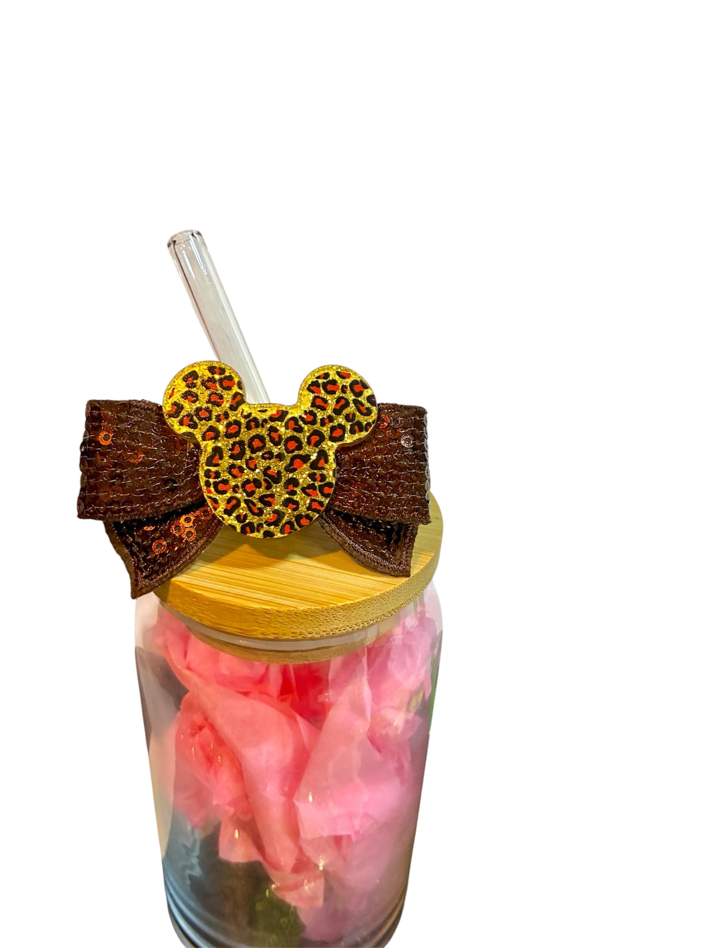 Cheetah Mouse Straw Topper