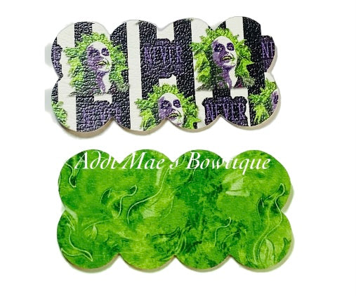Beetle Green Hair Ghost Movie Bad Guy Halloween Snap Clip Set