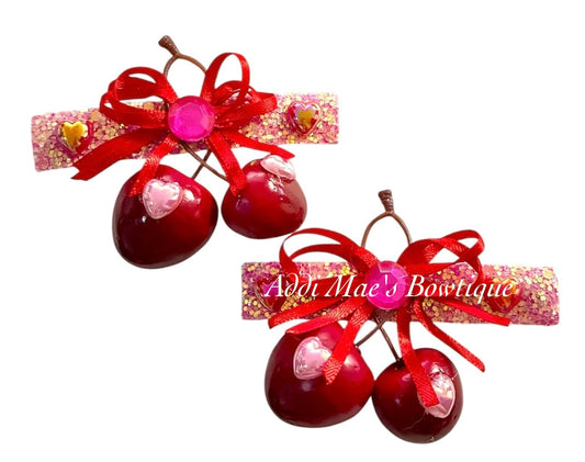 Cherries Alligator Clip Set