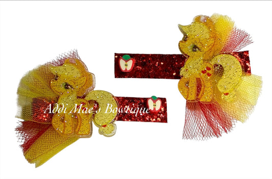 Cartoon Pony Alligator Clip Set