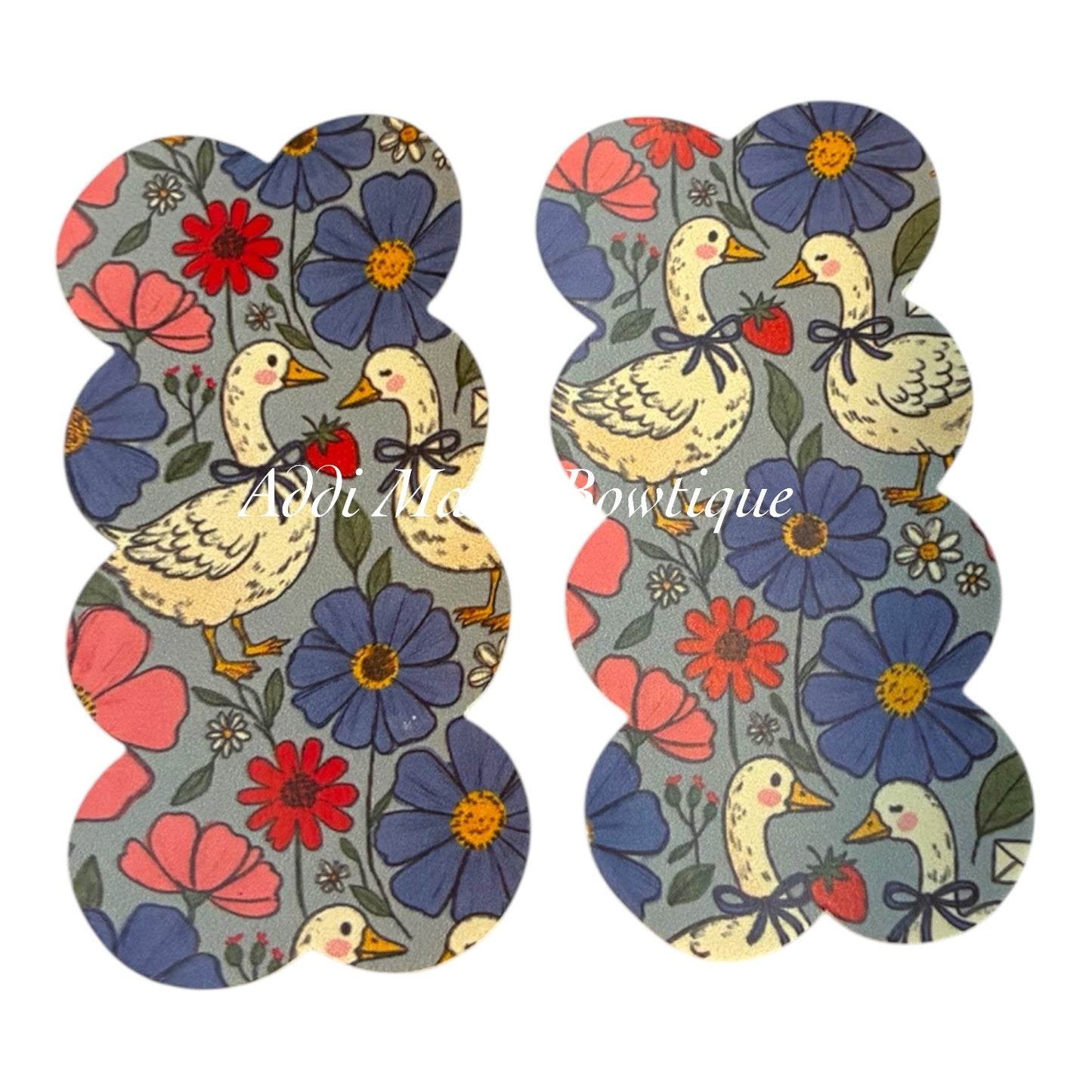 Floral Goose Snap Clip Set