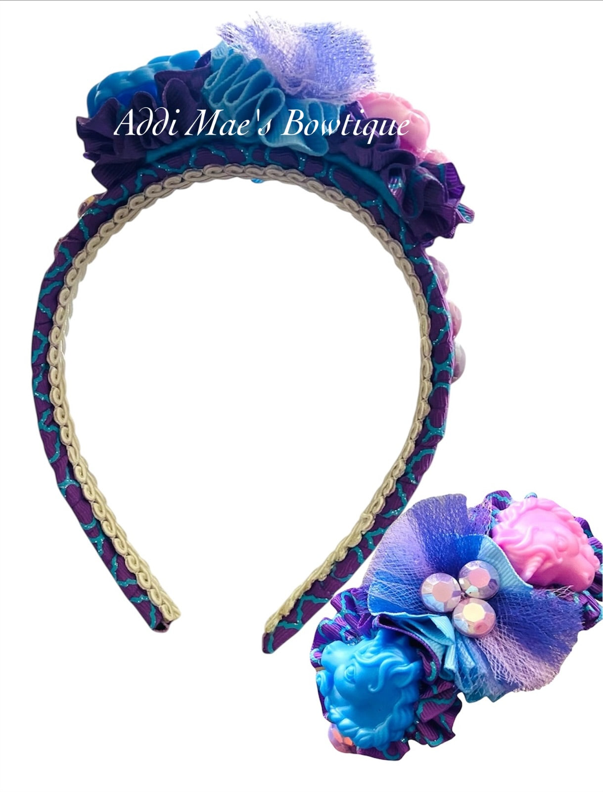 Unicorn Ruffle Ribbon Headband