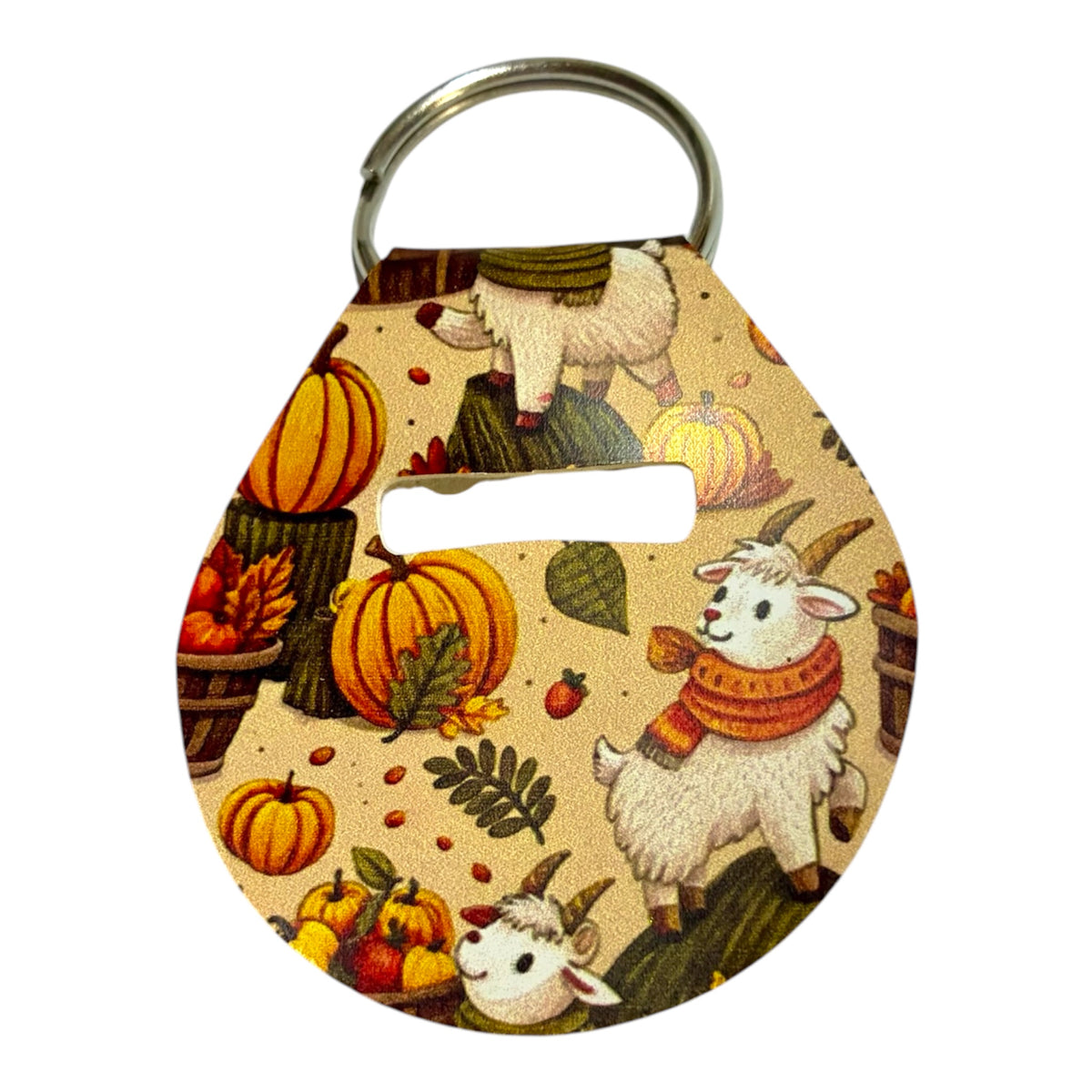 Fall Goats Quarter Holder Keychain