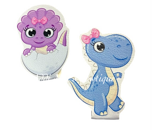 Girly Dinosaur Snap Clip