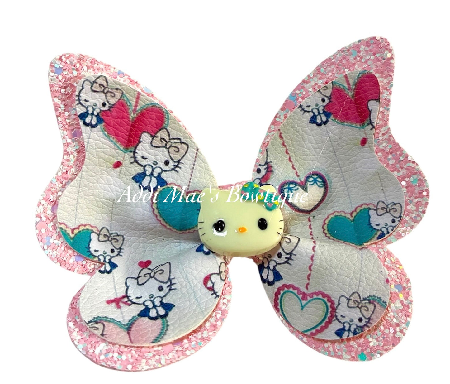 Kitty Hearts Butterfly Bow
