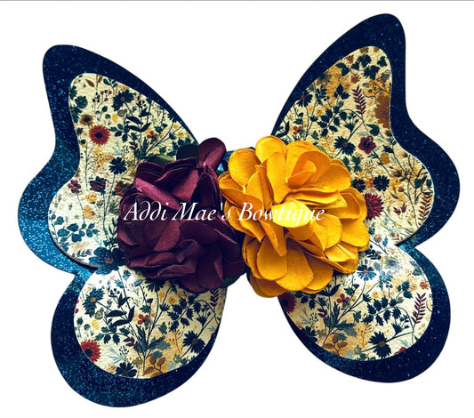 Fall Florals Butterfly Bow