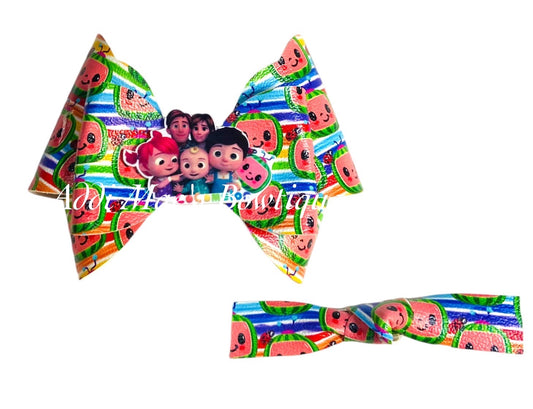 Preschool TV Nursery Rhyme Bow/ Knotted Clip Set