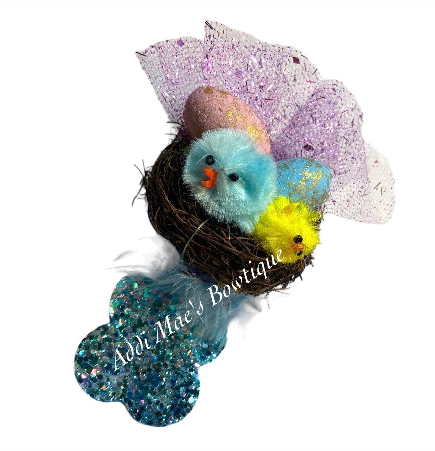 Spring Easter Chicks Nest Snap Clip