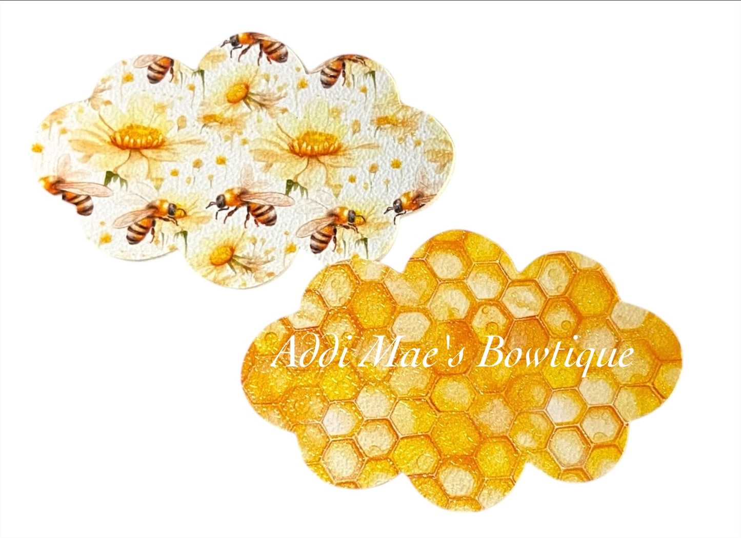 Honey Bee & Flowers Honeycomb Snap Clip Set
