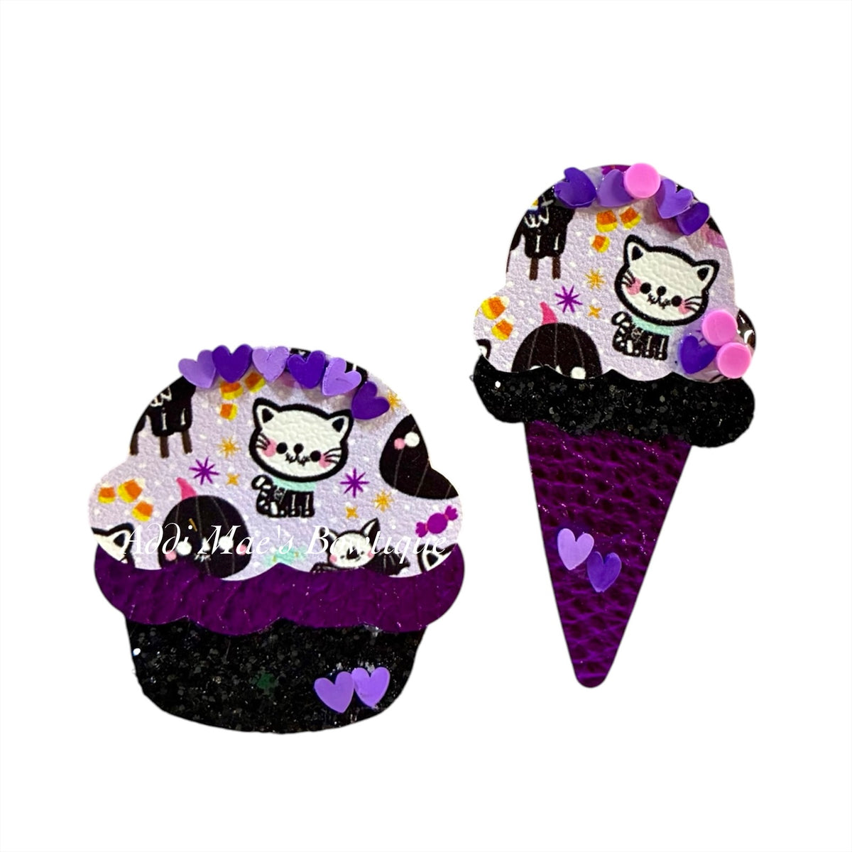 Spooky Cute Critters Halloween Ice Cream ,Cupcake Clip