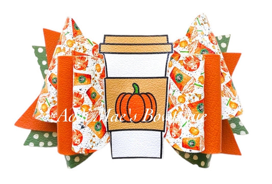 Pumpkin Spice Latte Fall Bow