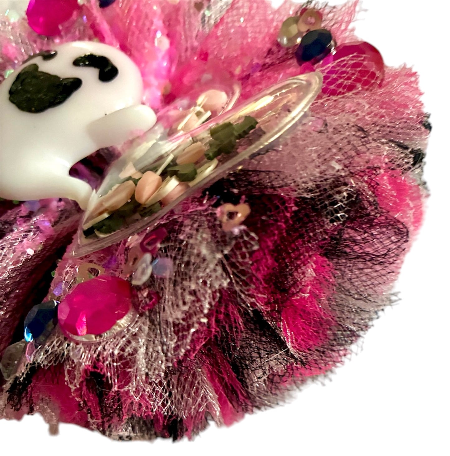 Happy Ghost Tulle Puff Hair Bow