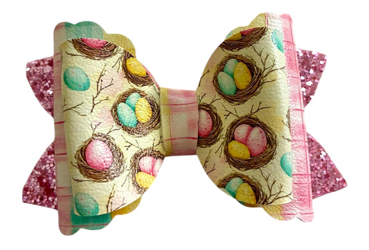 Vintage Birds Nests Bow