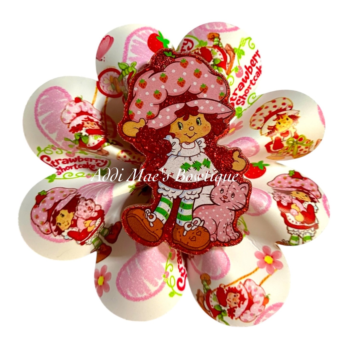 Strawberry Girl Ruffle  Bow