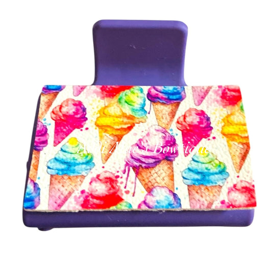 Bright  Ice Cream Cones Small Claw Clip