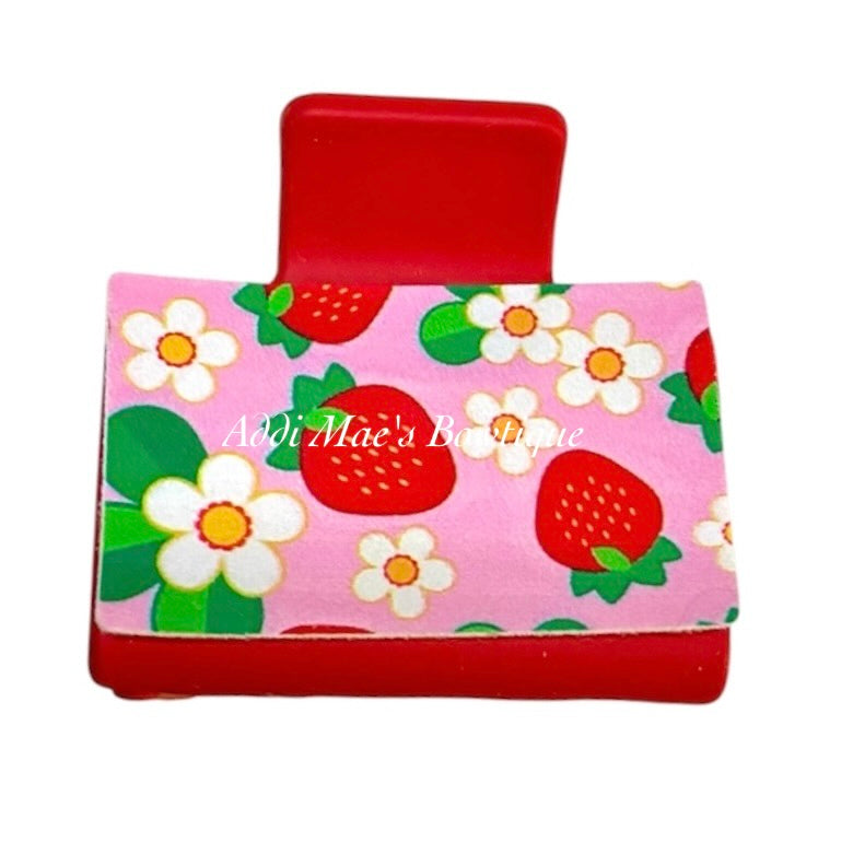 Strawberries Small Claw Clip