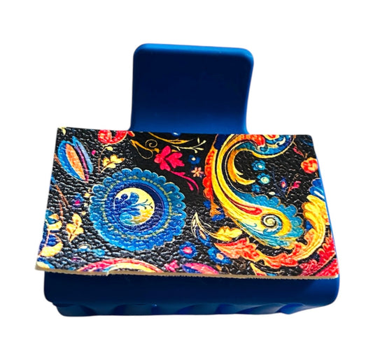 Paisley Swirls  Small Claw Clip