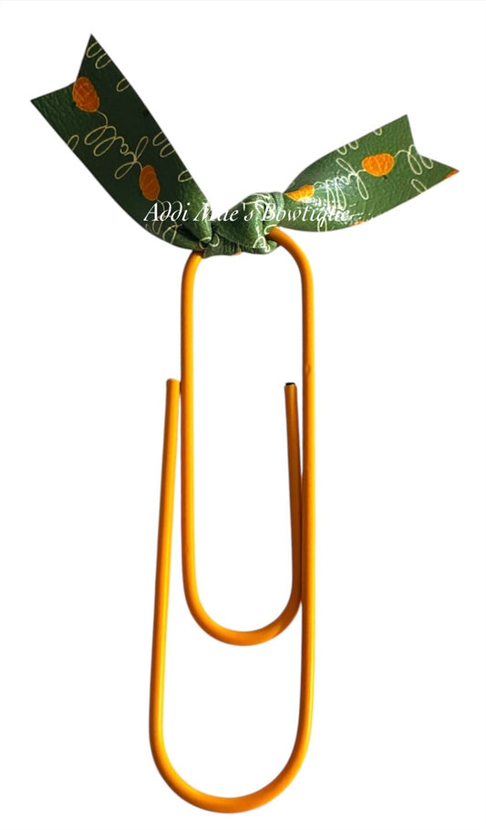 Fall Pumpkins Knot Jumbo Paperclip Bookmark