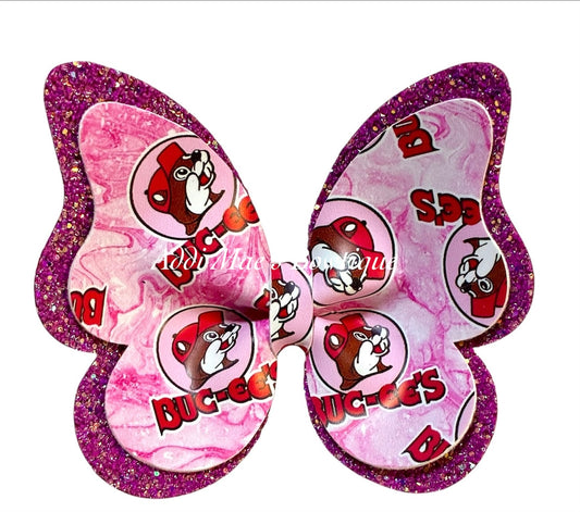 Pink Beaver Butterfly Bow