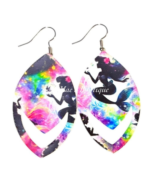 Princess Silhouette Dangle Earrings