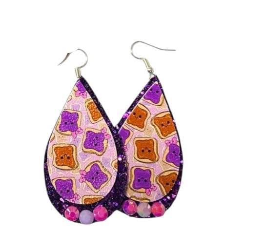 PB&J Besties Stacked Tear Drop Earrings