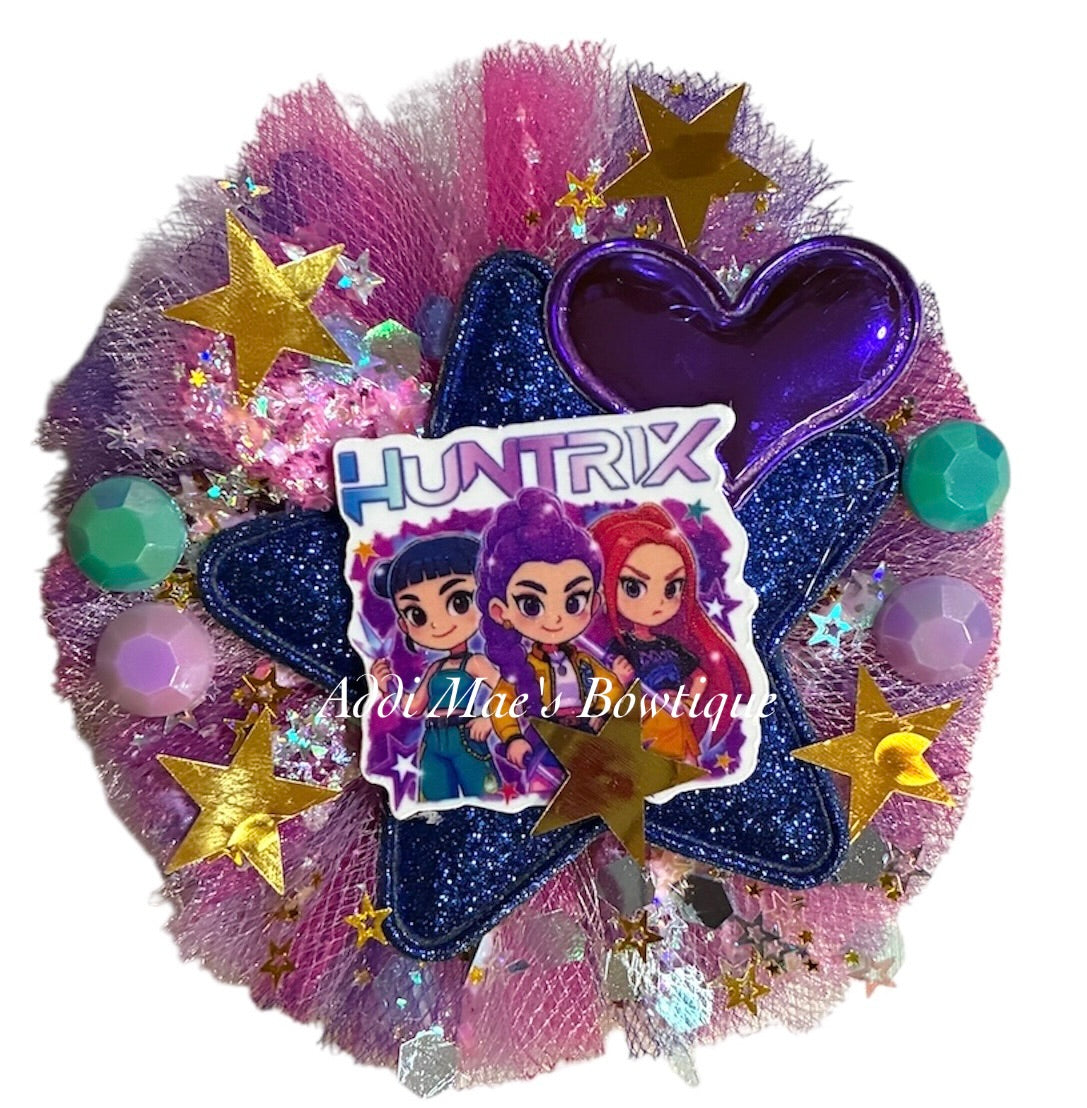 K Pop Demon Hunters Tulle Puff Hair Bow