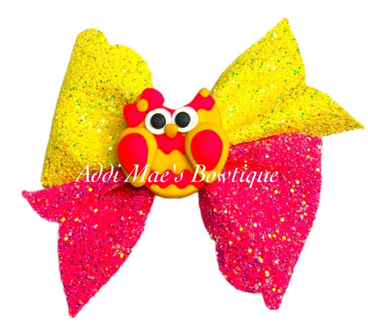 Neon Owl Bow