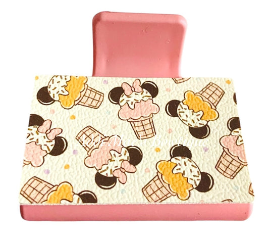 Mouse Ice Cream Cones Small Claw Clip