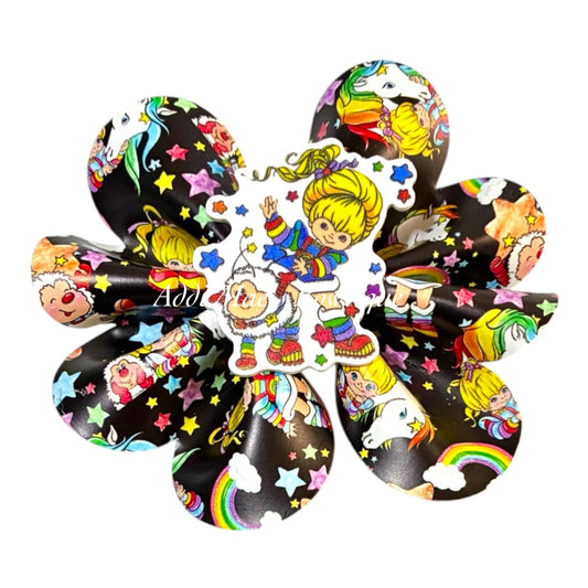 Rainbow Girl Ruffle Bow