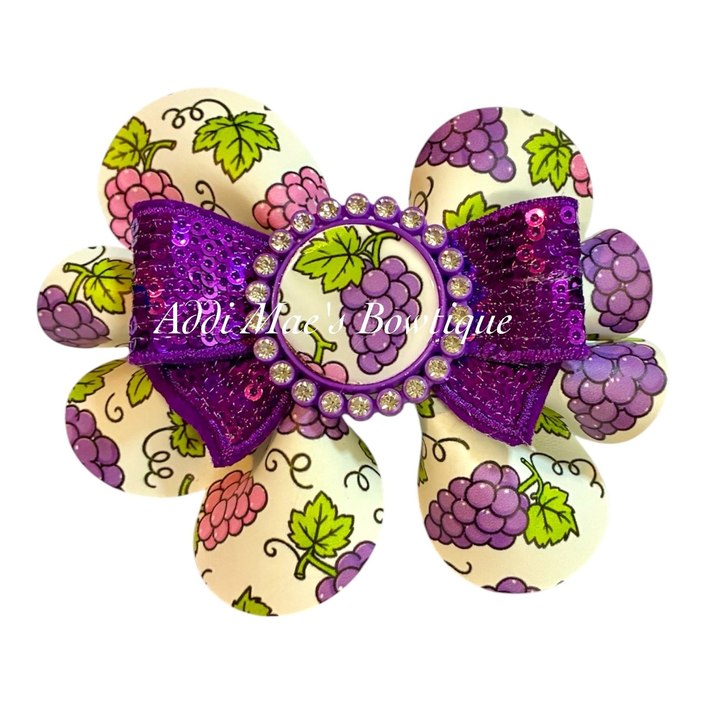 Grapes Ruffle Bow