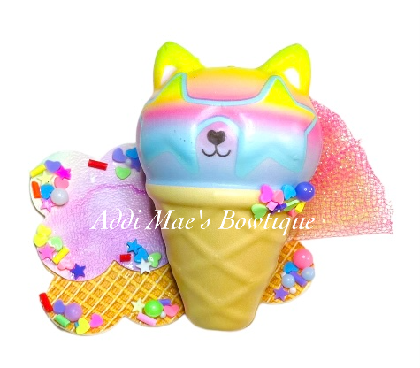 Cool Cat Squishy Ice Cream Clip