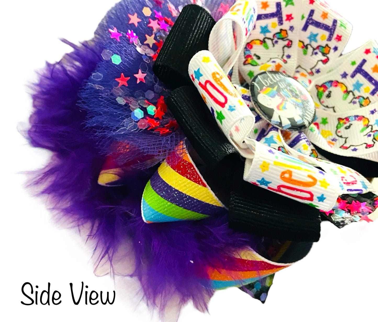 I Believe in Unicorns Ribbon Bow