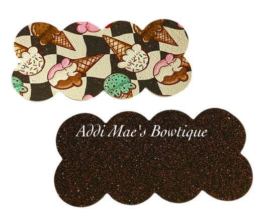 Retro Checkered Ice Cream Cones Snap Clip Set