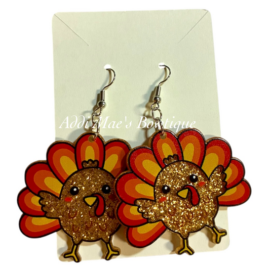 Turkey Acrylic Dangle Earrings