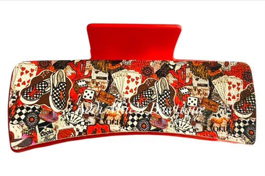 Pop Culture Red XL Claw Clip