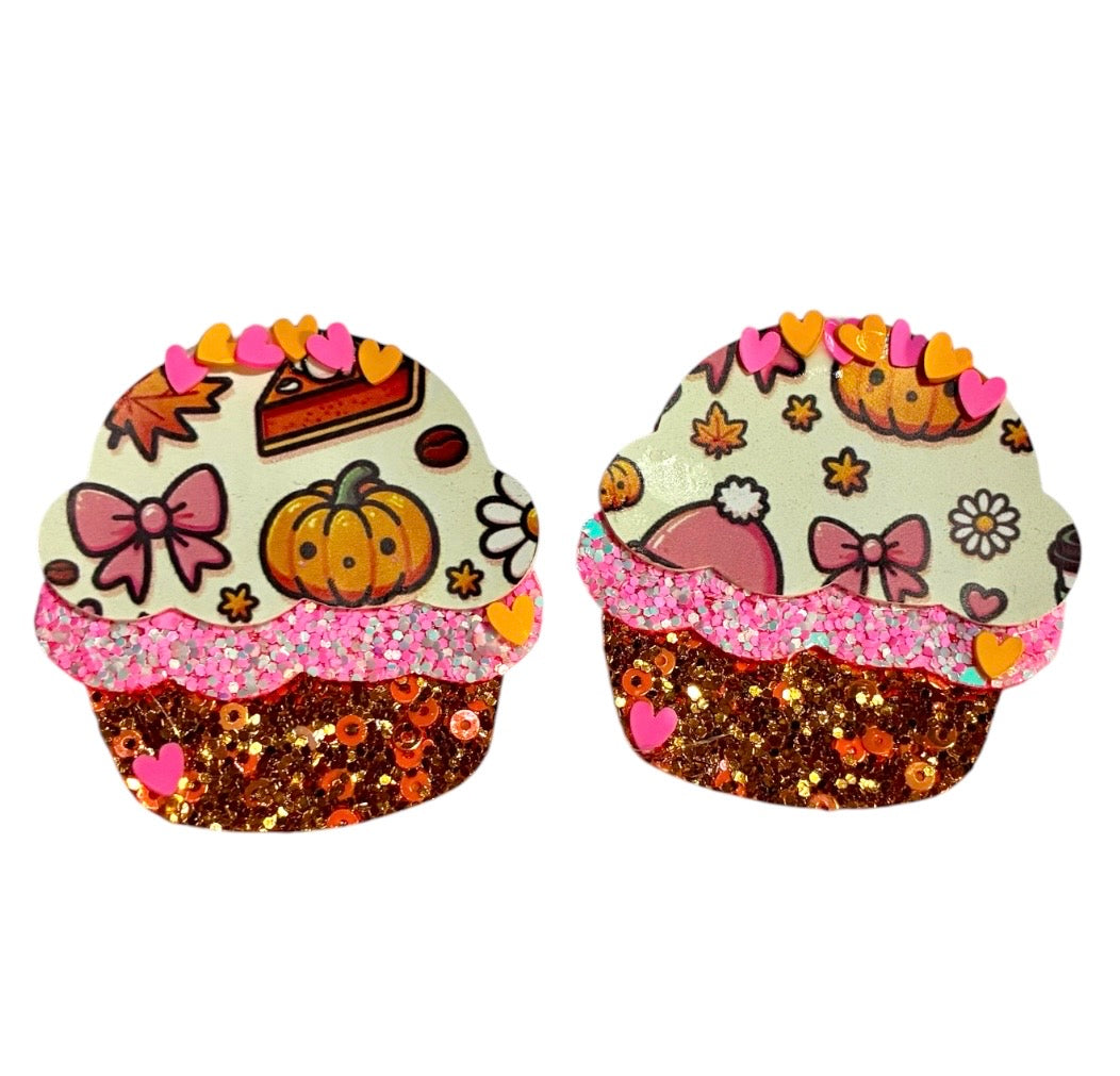Fall Vibes Cupcake Clip Piggy Set