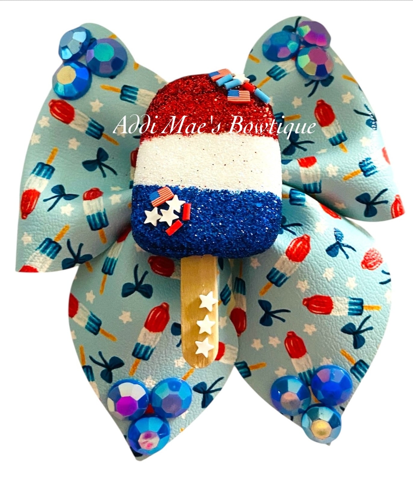 Patriotic Popsicle Bows  4th of July Bow