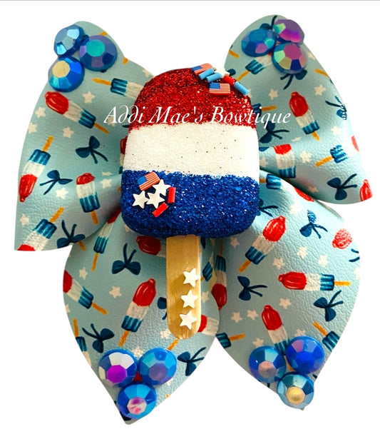 Patriotic Popsicle Bows  4th of July Bow
