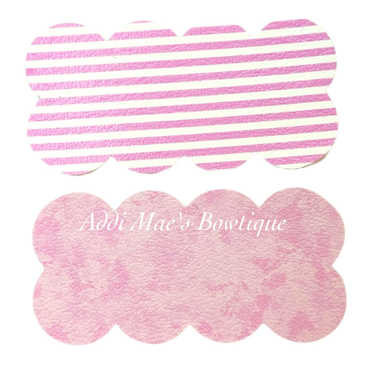 Pastel Pink Solid & Stripes Snap Clip Set