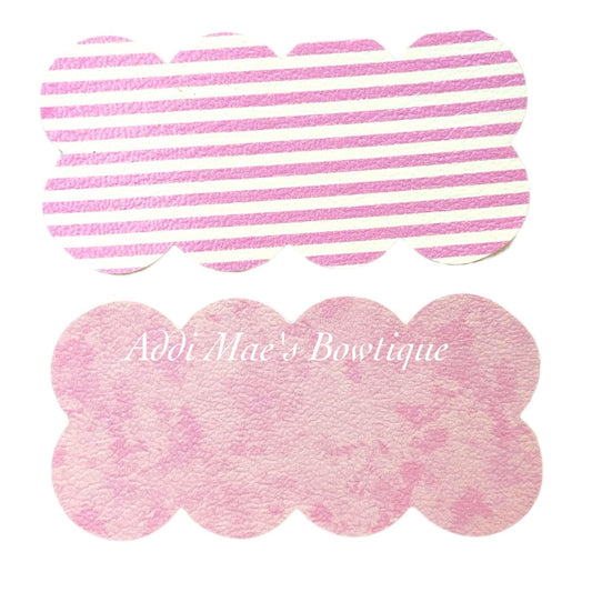 Pastel Pink Solid & Stripes Snap Clip Set