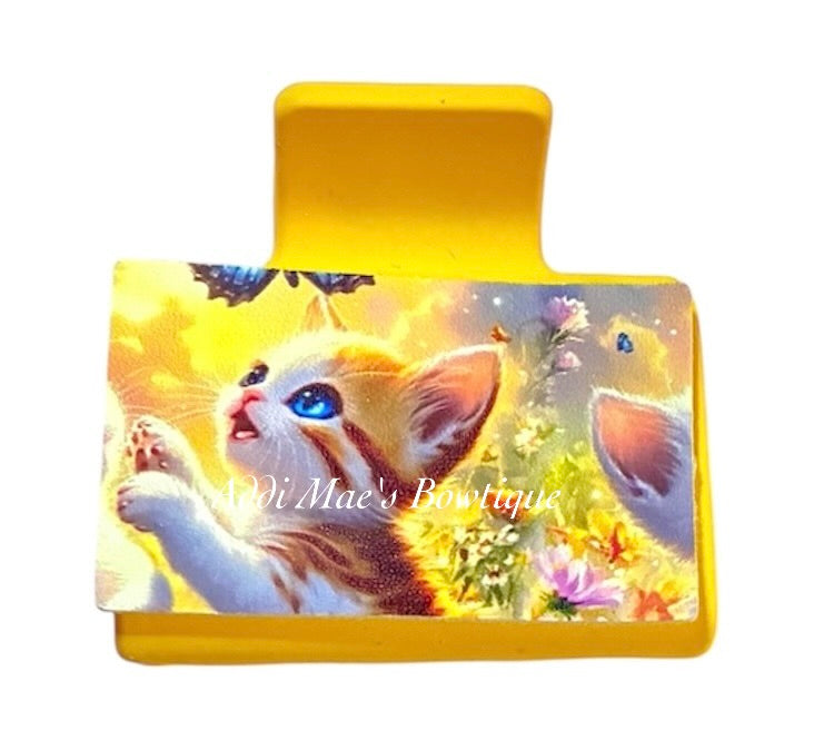 Kittens & Butterflies Small Claw Clip