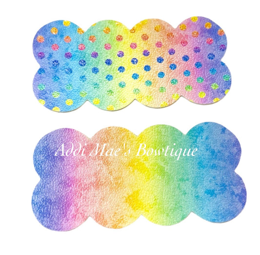 Pastel Rainbow Ombré Dots Snap Clip Set