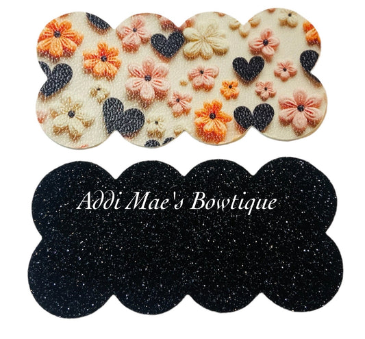 Salmon Flowers and Hearts Snap Clip Set