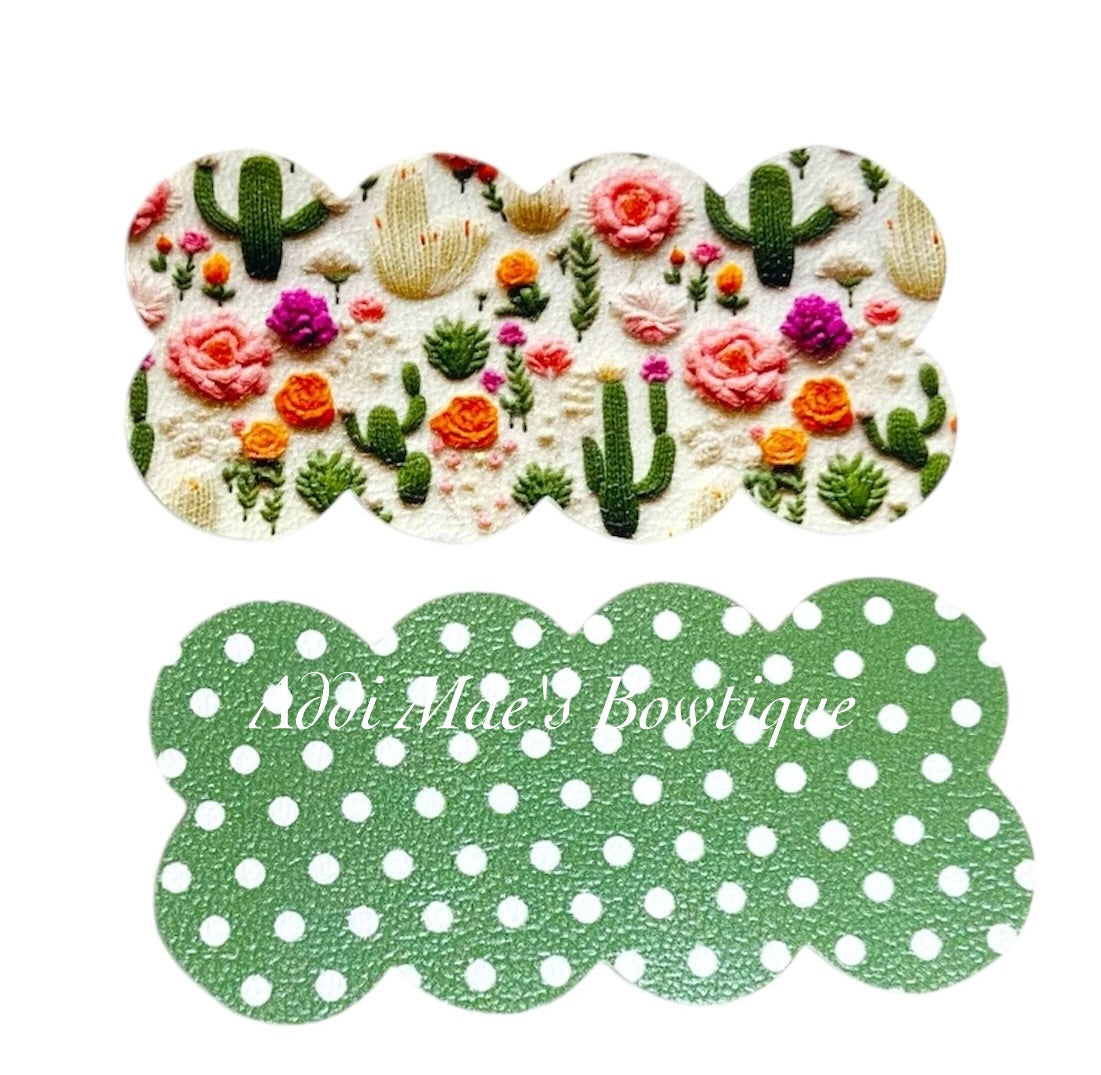 Floral Cactus Snap Clip Set