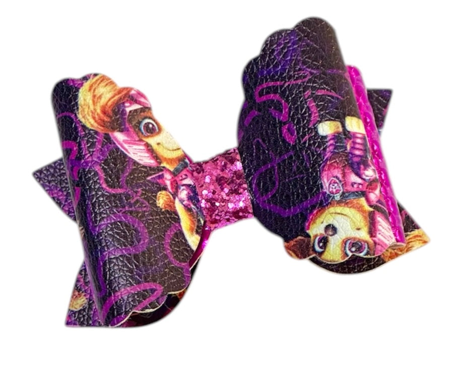 Pink Hero Dog Patrol Bow